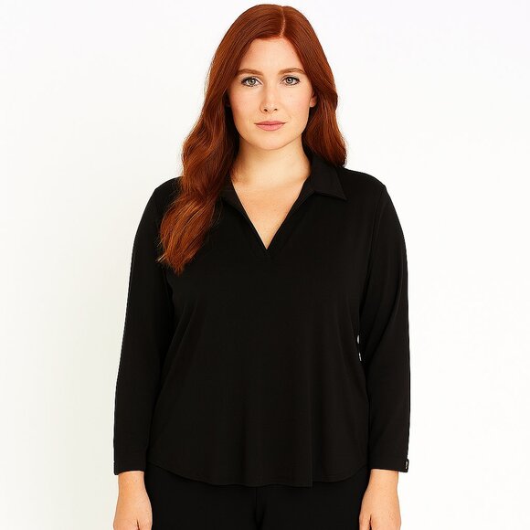 Jones New York Signature Black Women's Blouse Size Large - Picture 1 of 6